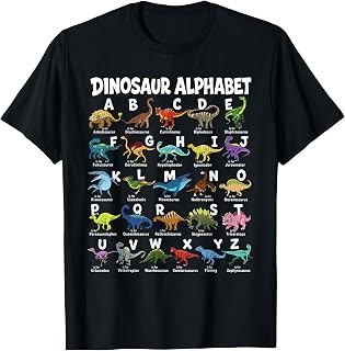 Dinosaurs Alphabet Abc Dino Identification Unisex T-shirt, Sweatshirt, Hoodie (1)