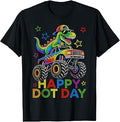 Happy Dot Day Monster Truck Dinosaur Polka Dot Unisex T-shirt, Sweatshirt, Hoodie (1)