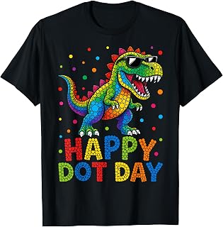 Happy Dot Day Dinosaur Polka Dot Toddler Unisex T-shirt, Sweatshirt, Hoodie (1)
