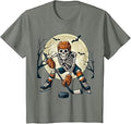 Spooky Skeleton Ice Hockey Halloween Costume Unisex T-shirt, Sweatshirt, Hoodie (1)