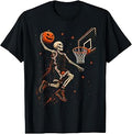 Skeleton Basketball Player Scary Halloween Unisex T-shirt, Sweatshirt, Hoodie (1)