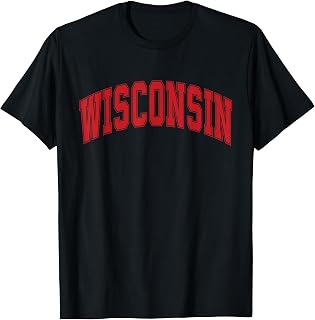Wisconsin Wi Vintage Athletic Sports Red White Unisex T-shirt, Sweatshirt, Hoodie (1)