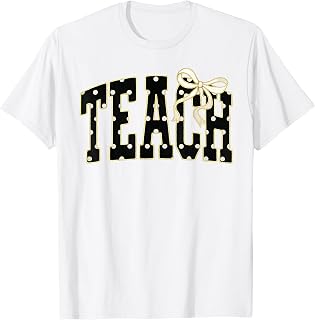 Teach Coquette Bow Polka Dot Classroom Unisex T-shirt, Sweatshirt, Hoodie (1)