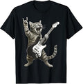 Cat Playing Guitar Rock Roll Unisex T-shirt, Sweatshirt, Hoodie (1)